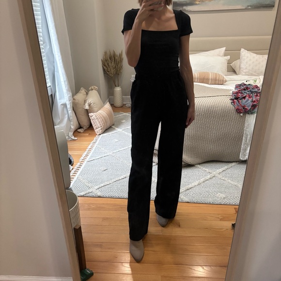 Black Wide-Leg or Beach Coverup Pants - Picture 1 of 6